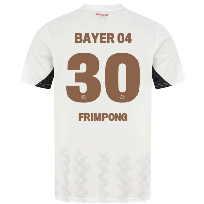 Danxen Kid Jeremie Frimpong #30 White Black Away Jersey 2024/25 T-Shirt