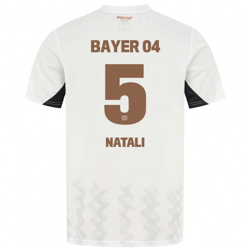 Danxen Kid Andrea Natali #5 White Black Away Jersey 2024/25 T-Shirt