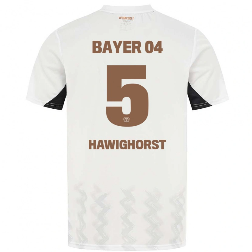 Danxen Kid Ben Hawighorst #5 White Black Away Jersey 2024/25 T-Shirt