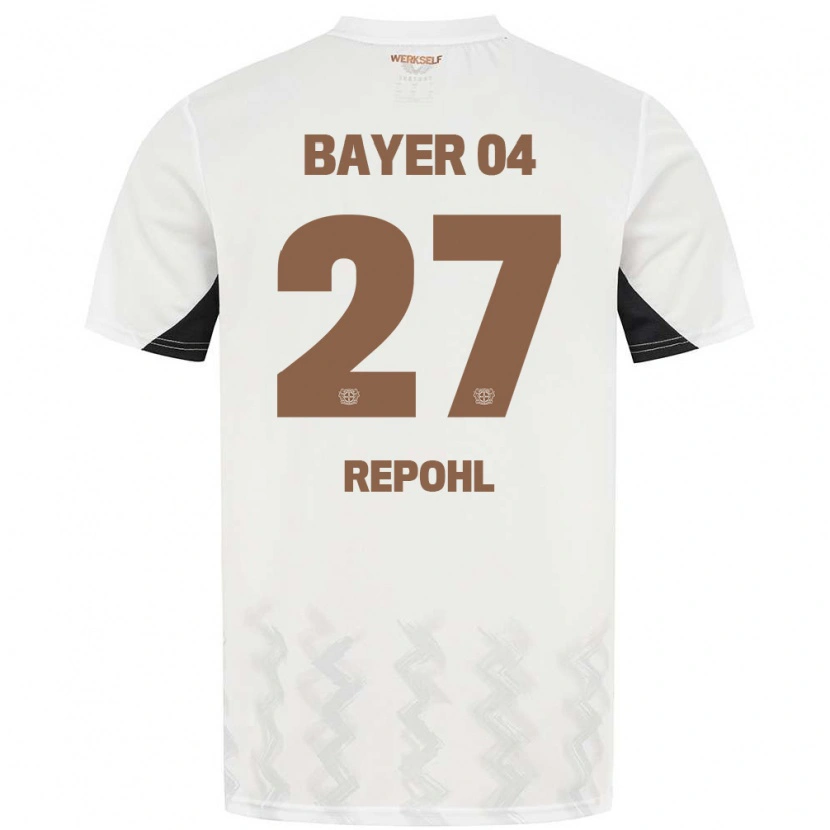 Danxen Kid Friederike Repohl #27 White Black Away Jersey 2024/25 T-Shirt