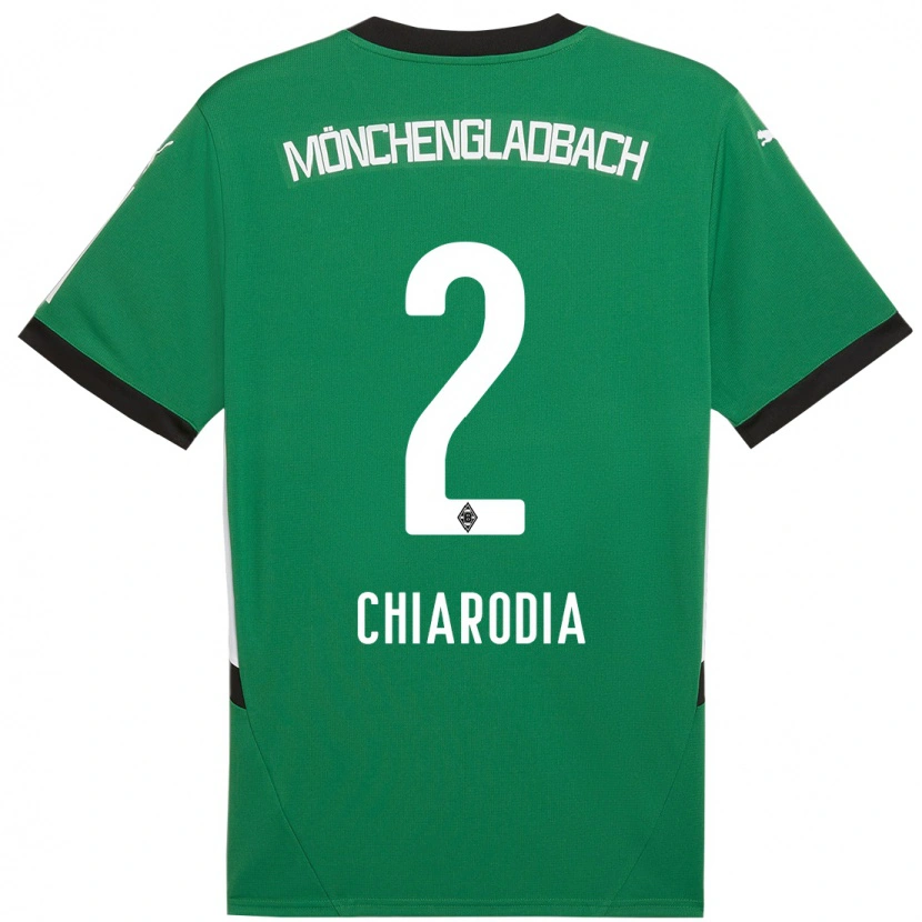 Danxen Kid Fabio Chiarodia #2 Green White Away Jersey 2024/25 T-Shirt