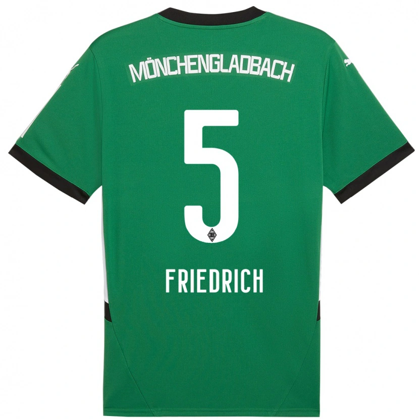 Danxen Kid Marvin Friedrich #5 Green White Away Jersey 2024/25 T-Shirt