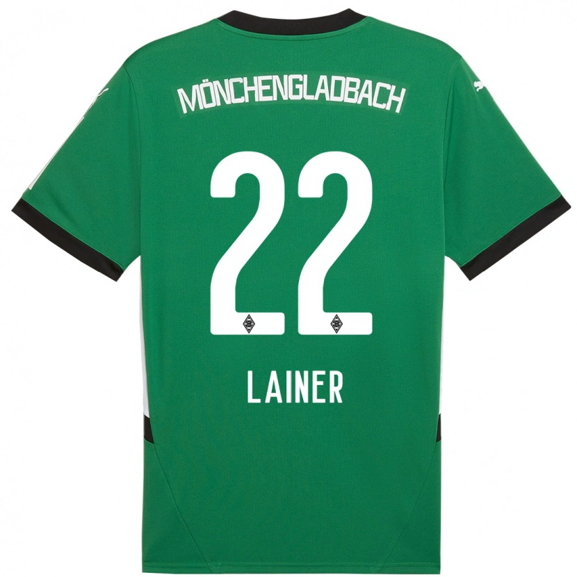 Danxen Kid Stefan Lainer #22 Green White Away Jersey 2024/25 T-Shirt