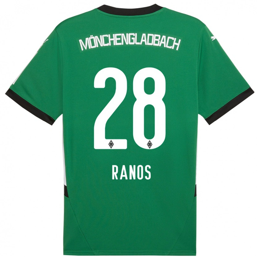 Danxen Kid Grant-Leon Ranos #28 Green White Away Jersey 2024/25 T-Shirt