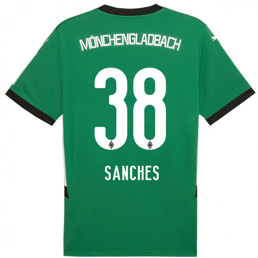 Danxen Kid Yvandro Borges Sanches #38 Green White Away Jersey 2024/25 T-Shirt