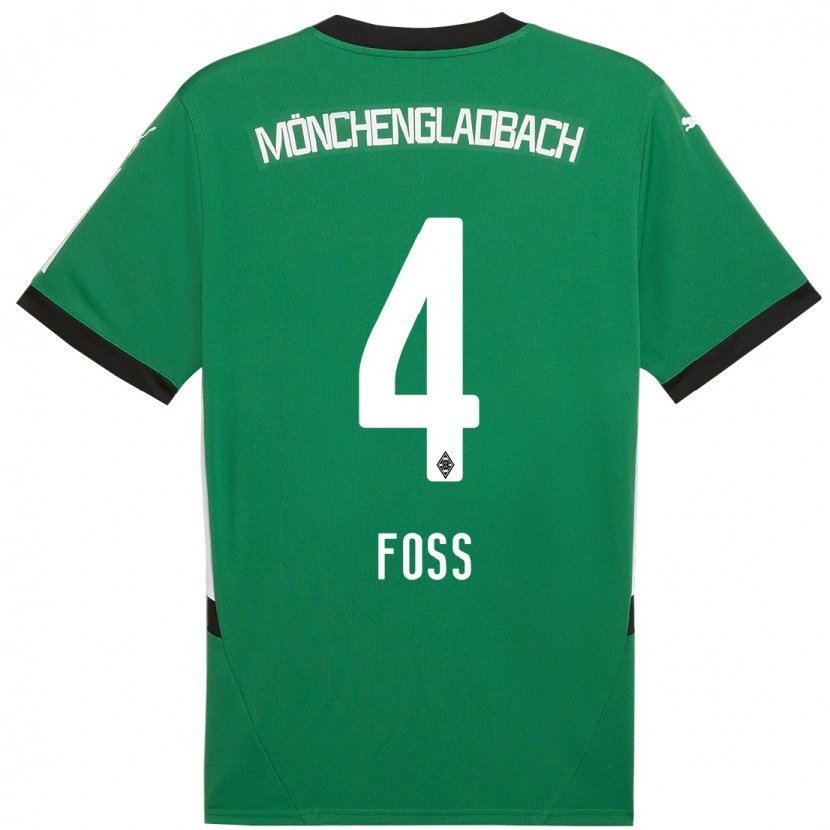 Danxen Kid Jonathan Foss #4 Green White Away Jersey 2024/25 T-Shirt