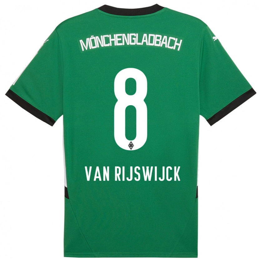 Danxen Kid Britt Van Rijswijck #8 Green White Away Jersey 2024/25 T-Shirt