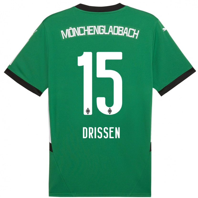 Danxen Kid Sam Drissen #15 Green White Away Jersey 2024/25 T-Shirt