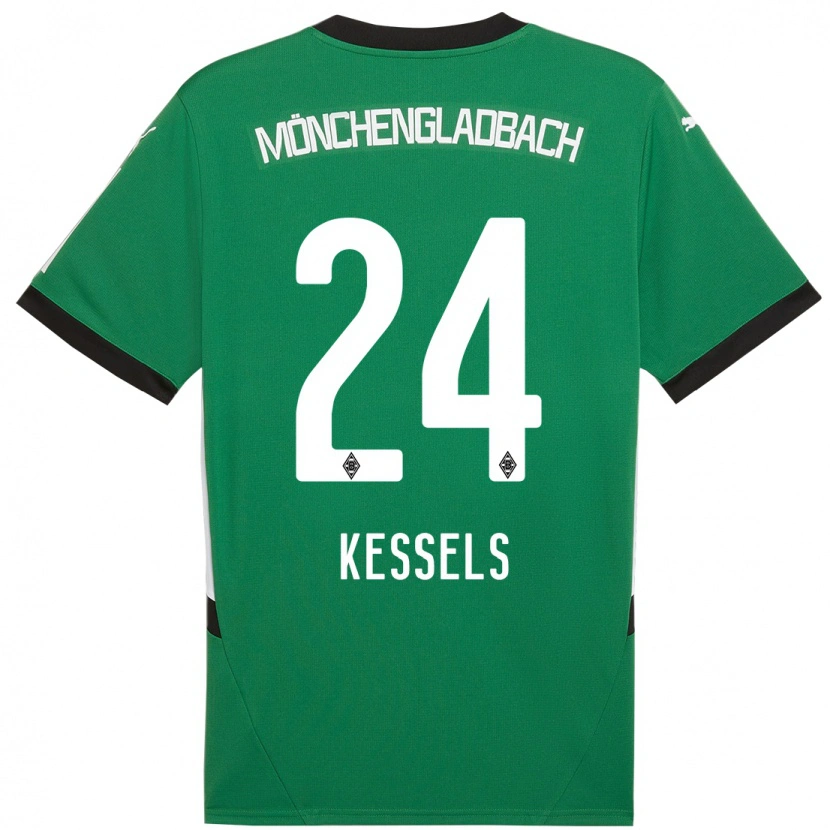 Danxen Kid Imke Kessels #24 Green White Away Jersey 2024/25 T-Shirt