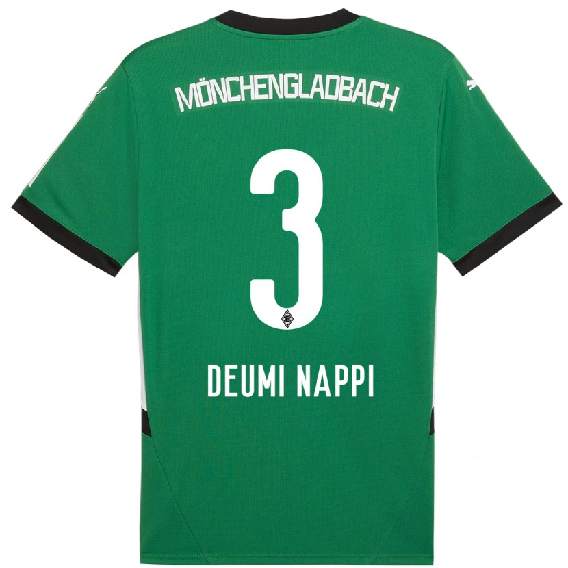 Danxen Kid Dimitrie Deumi Nappi #3 Green White Away Jersey 2024/25 T-Shirt