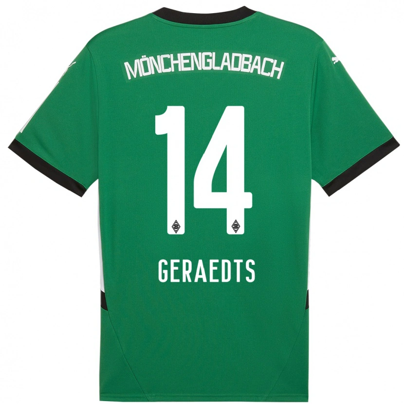 Danxen Kid Kelsey Geraedts #14 Green White Away Jersey 2024/25 T-Shirt