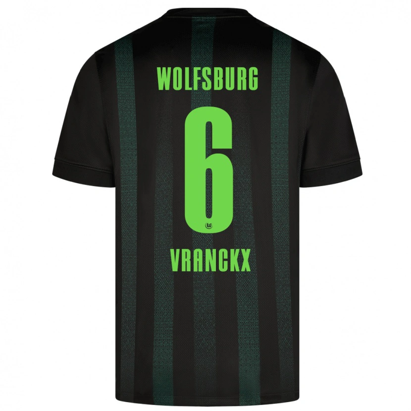 Danxen Kid Aster Vranckx #6 Dark Green Away Jersey 2024/25 T-Shirt