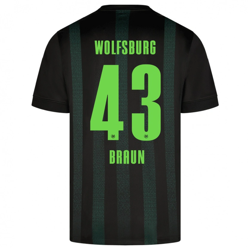 Danxen Kid Manuel Braun #43 Dark Green Away Jersey 2024/25 T-Shirt