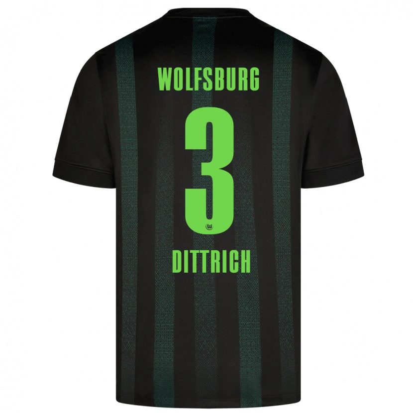 Danxen Kid Elia Dittrich #3 Dark Green Away Jersey 2024/25 T-Shirt