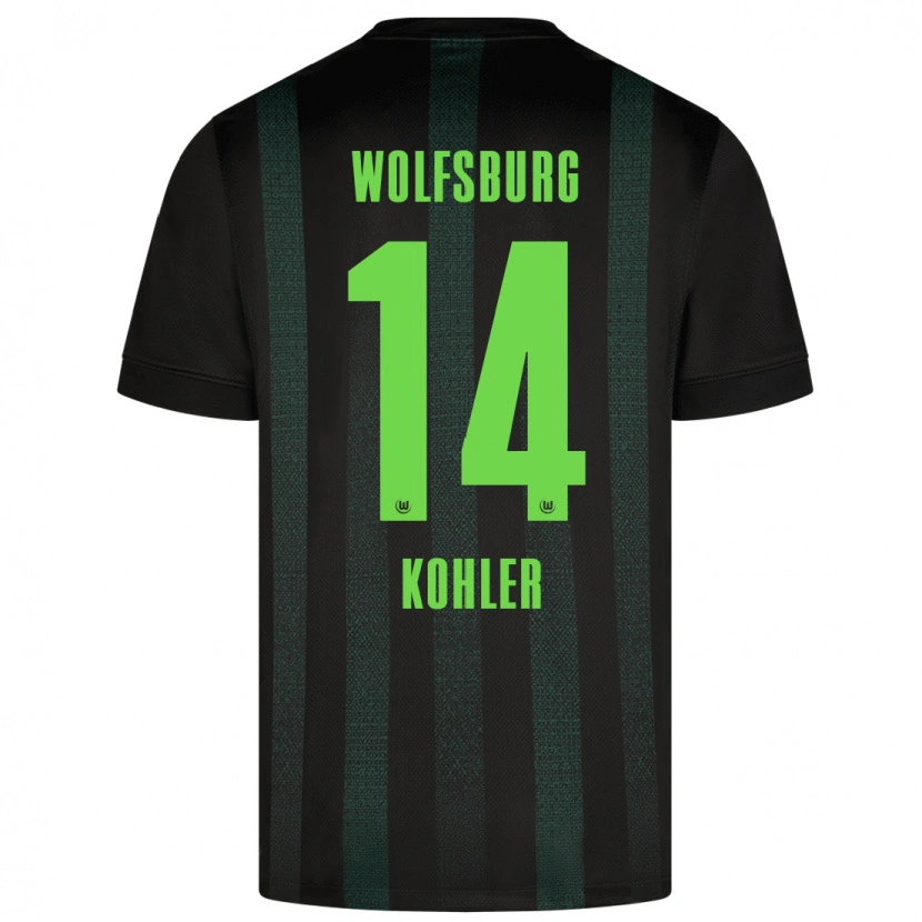 Danxen Kid Leonard Köhler #14 Dark Green Away Jersey 2024/25 T-Shirt