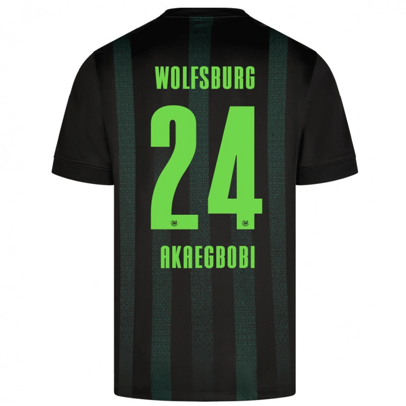 Danxen Kid Jonathan Akaegbobi #24 Dark Green Away Jersey 2024/25 T-Shirt