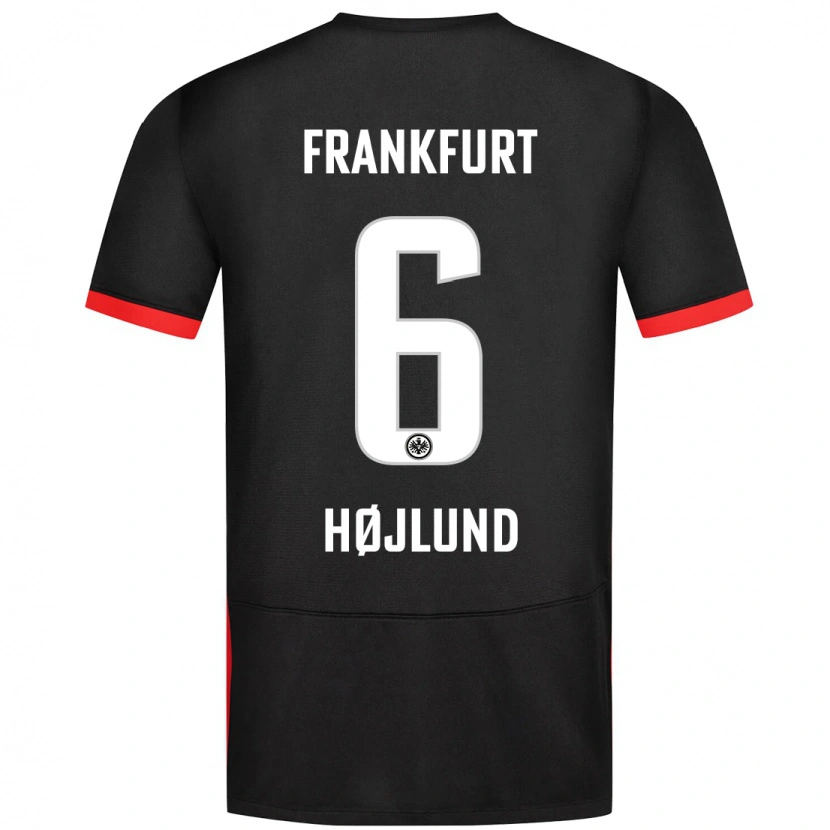 Danxen Kid Oscar Højlund #6 Black Away Jersey 2024/25 T-Shirt