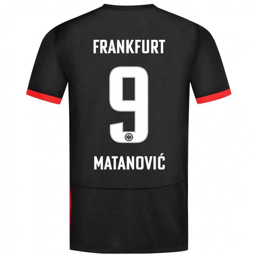 Danxen Kid Igor Matanovic #9 Black Away Jersey 2024/25 T-Shirt