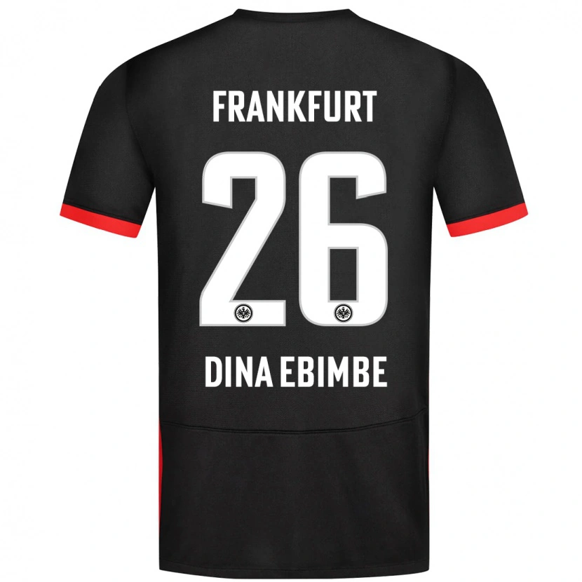 Danxen Kid Junior Dina Ebimbe #26 Black Away Jersey 2024/25 T-Shirt