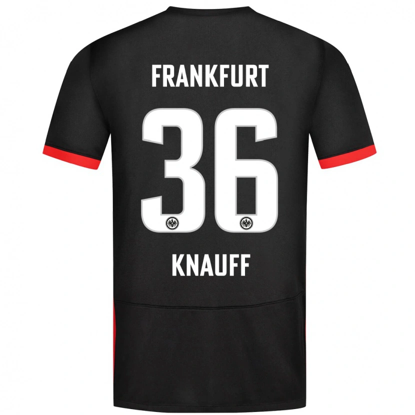 Danxen Kid Ansgar Knauff #36 Black Away Jersey 2024/25 T-Shirt