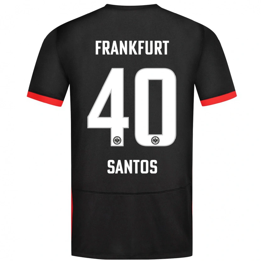 Danxen Kid Kauã Santos #40 Black Away Jersey 2024/25 T-Shirt