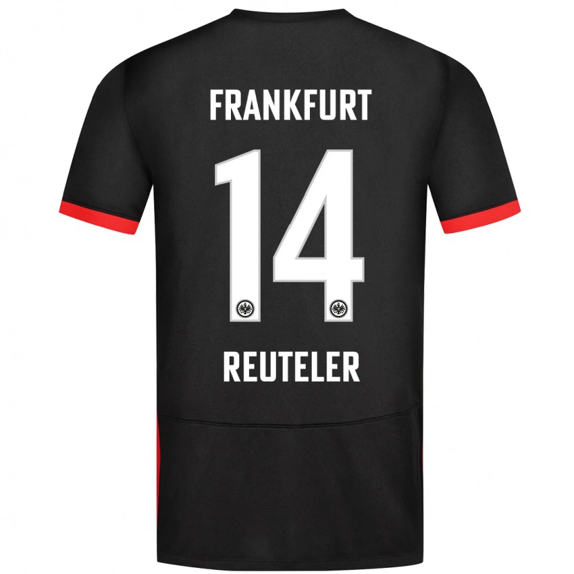 Danxen Kid Géraldine Reuteler #14 Black Away Jersey 2024/25 T-Shirt