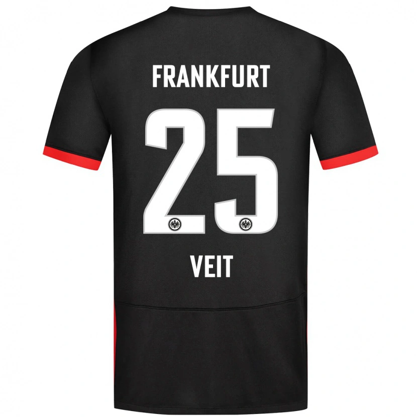 Danxen Kid Jella Veit #25 Black Away Jersey 2024/25 T-Shirt