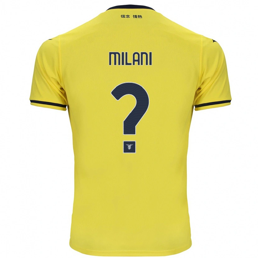 Danxen Kid Alessandro Milani #0 Yellow Away Jersey 2024/25 T-Shirt