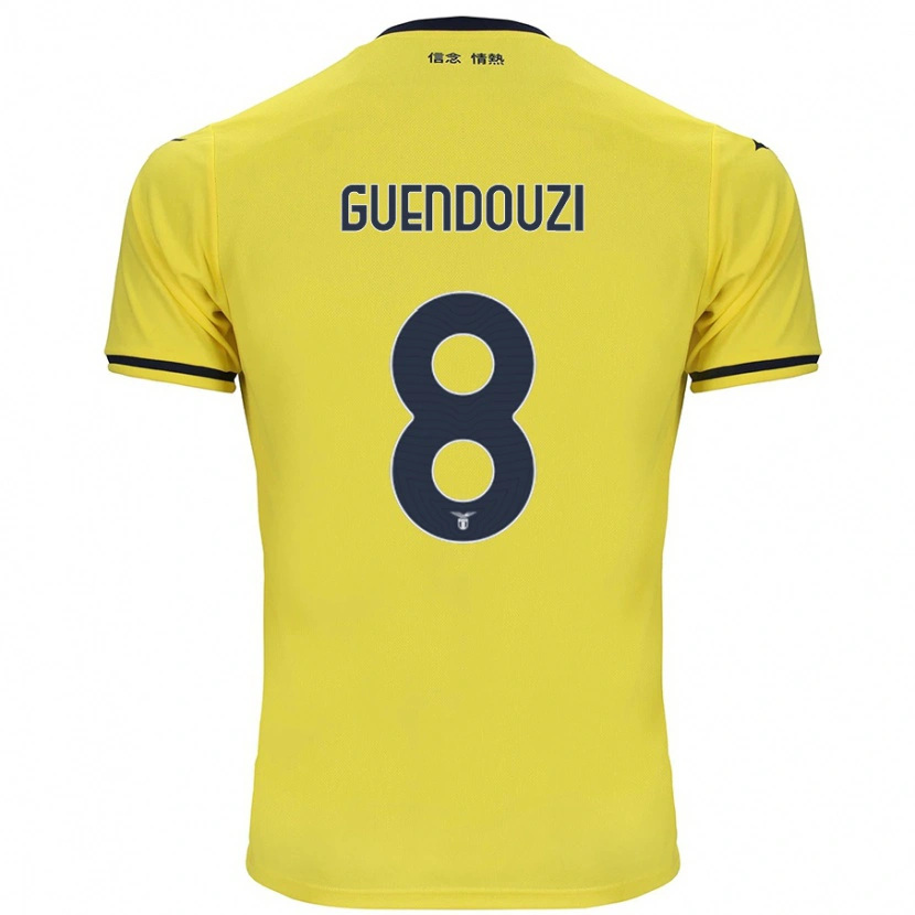 Danxen Kid Mattéo Guendouzi #8 Yellow Away Jersey 2024/25 T-Shirt