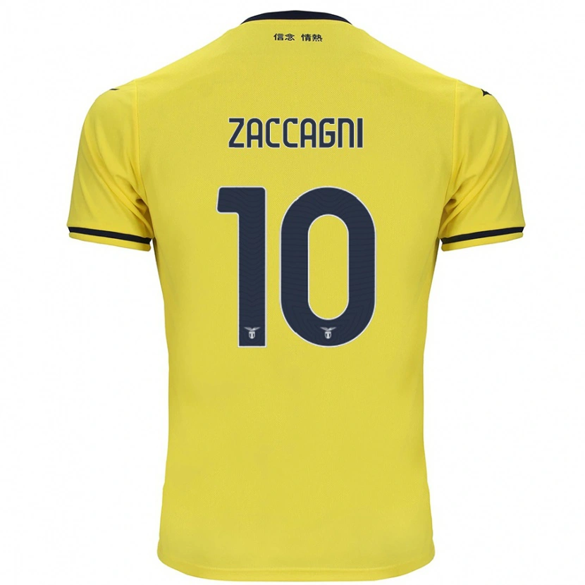 Danxen Kid Mattia Zaccagni #10 Yellow Away Jersey 2024/25 T-Shirt