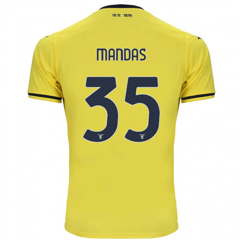 Danxen Kid Christos Mandas #35 Yellow Away Jersey 2024/25 T-Shirt