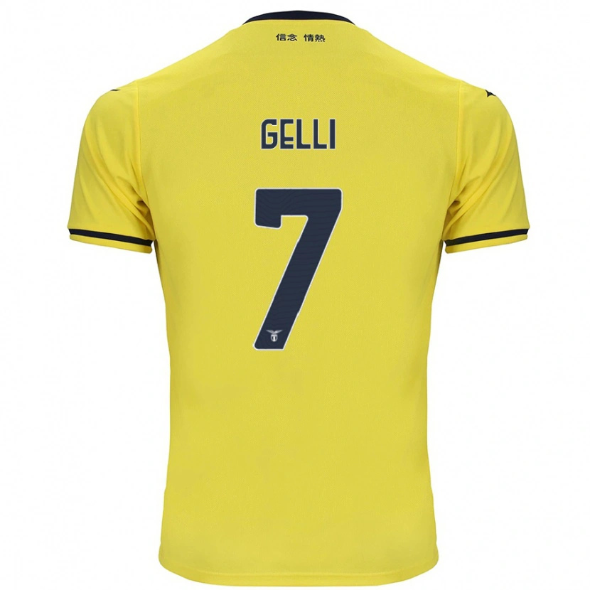 Danxen Kid Valerio Gelli #7 Yellow Away Jersey 2024/25 T-Shirt