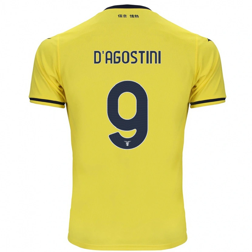 Danxen Kid Lorenzo D'agostini #9 Yellow Away Jersey 2024/25 T-Shirt