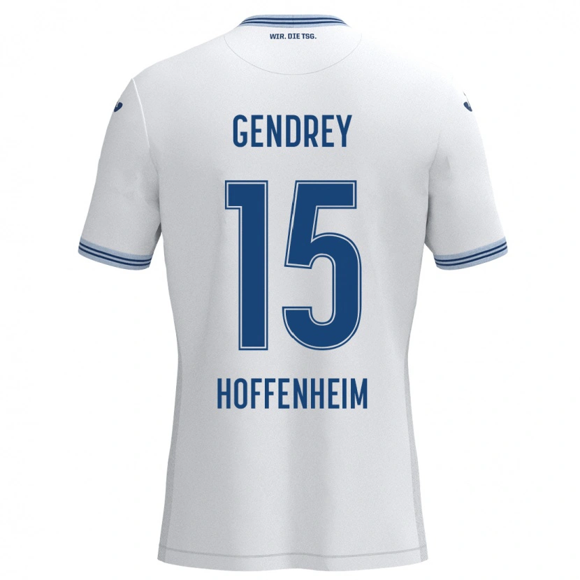 Danxen Kid Valentin Gendrey #15 White Black Away Jersey 2024/25 T-Shirt