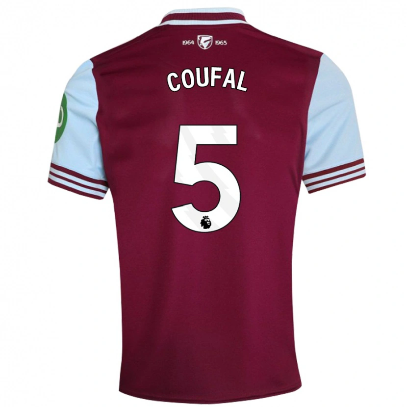 Danxen Men Vladimír Coufal #5 Dark Red Home Jersey 2024/25 T-Shirt