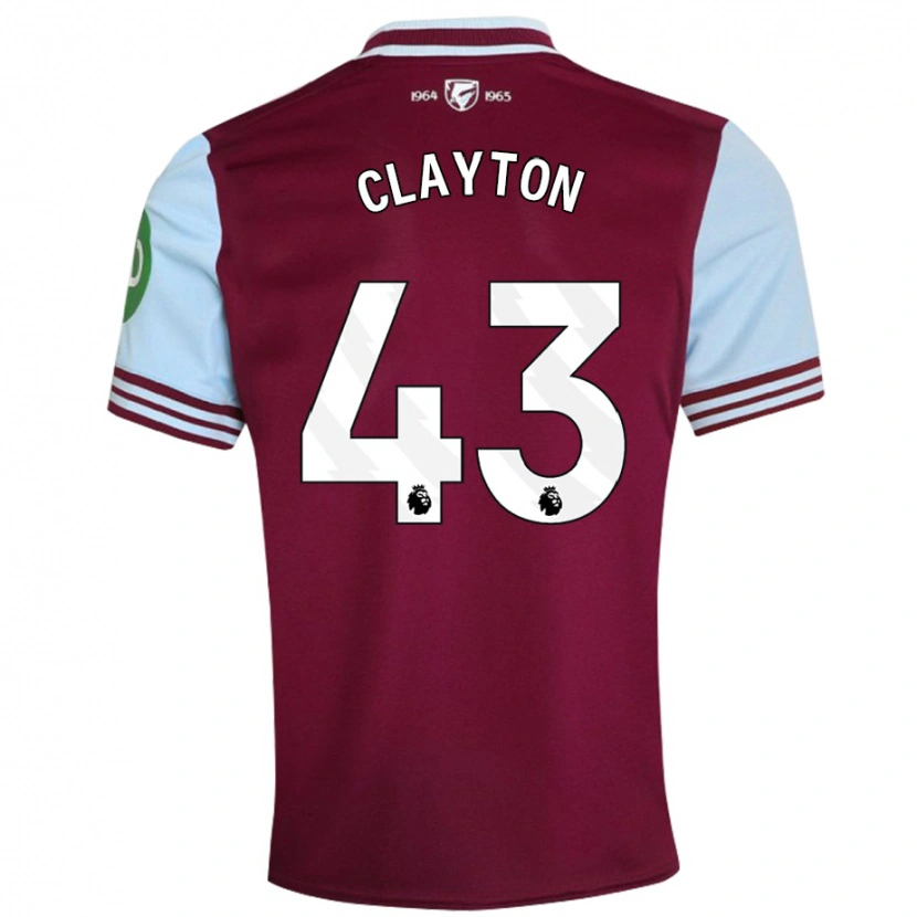 Danxen Men Regan Clayton #43 Dark Red Home Jersey 2024/25 T-Shirt