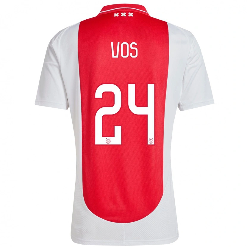 Danxen Men Silvano Vos #24 Red White Home Jersey 2024/25 T-Shirt