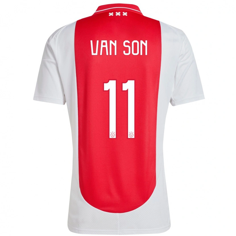 Danxen Men Daniël Van Son #11 Red White Home Jersey 2024/25 T-Shirt