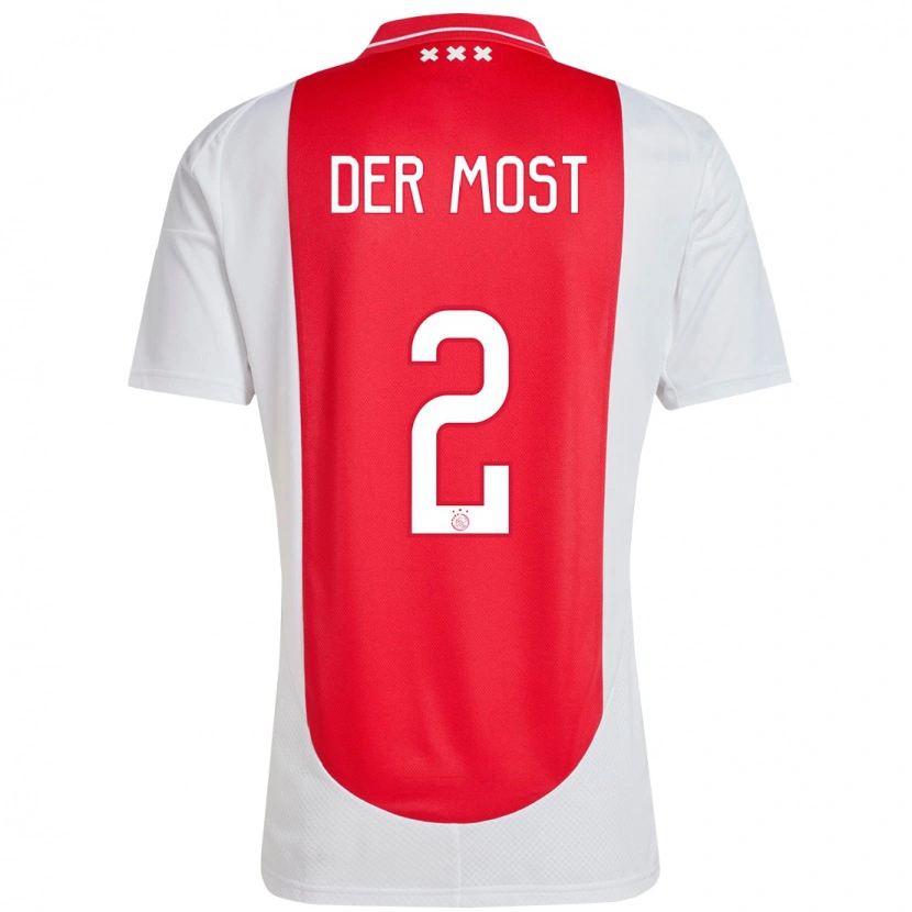 Danxen Men Liza Van Der Most #2 Red White Home Jersey 2024/25 T-Shirt