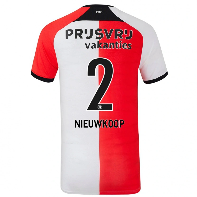 Danxen Men Bart Nieuwkoop #2 Red White Home Jersey 2024/25 T-Shirt