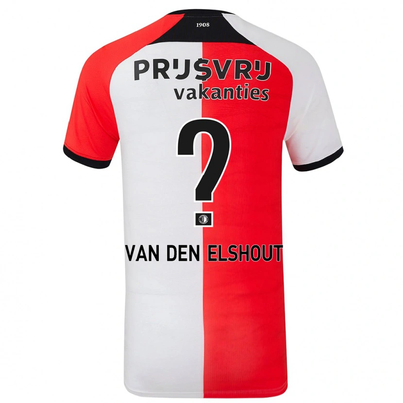 Danxen Men Tobias Van Den Elshout #0 Red White Home Jersey 2024/25 T-Shirt