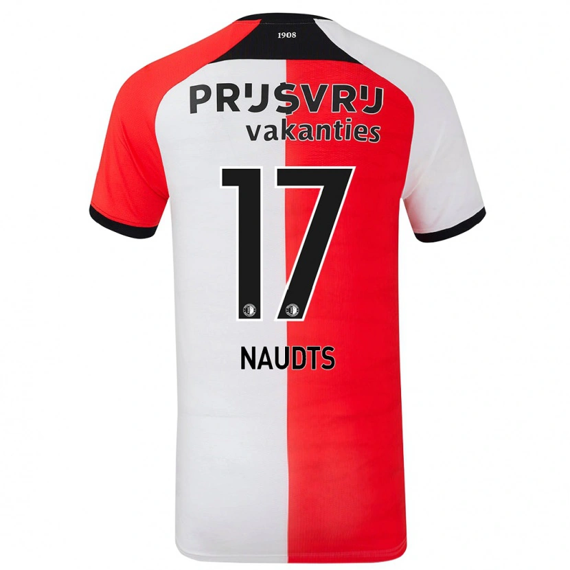 Danxen Men Jamir Naudts #17 Red White Home Jersey 2024/25 T-Shirt