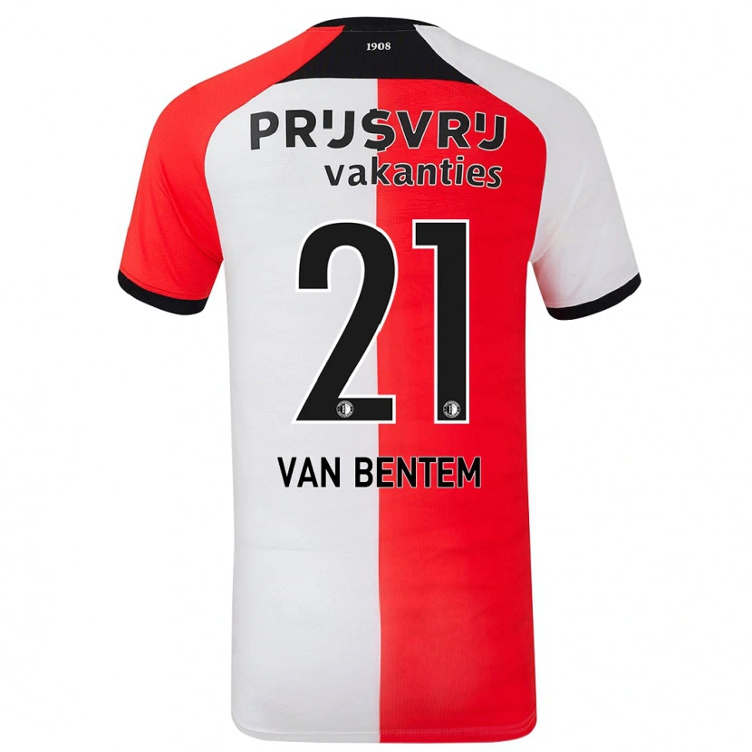 Danxen Men Tess Van Bentem #21 Red White Home Jersey 2024/25 T-Shirt