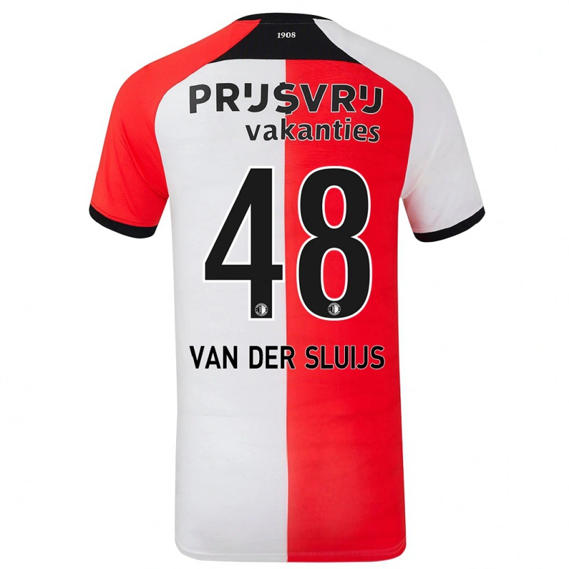 Danxen Men Joep Van Der Sluijs #48 Red White Home Jersey 2024/25 T-Shirt