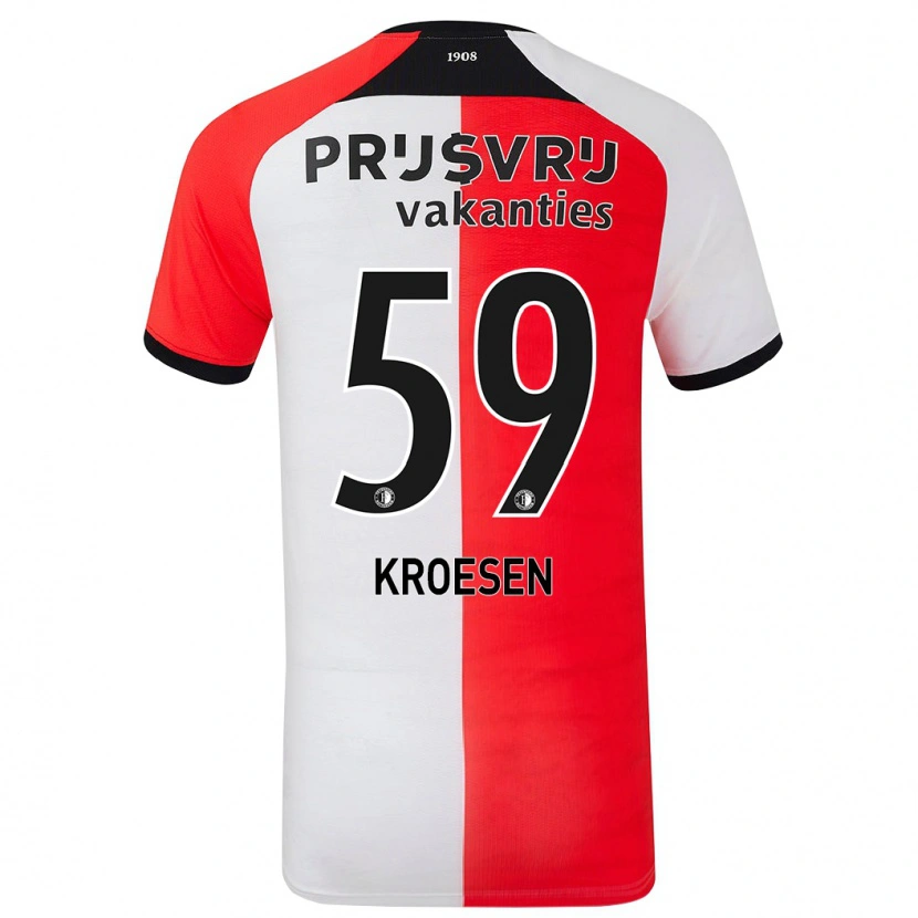 Danxen Men Jaimy Kroesen #59 Red White Home Jersey 2024/25 T-Shirt