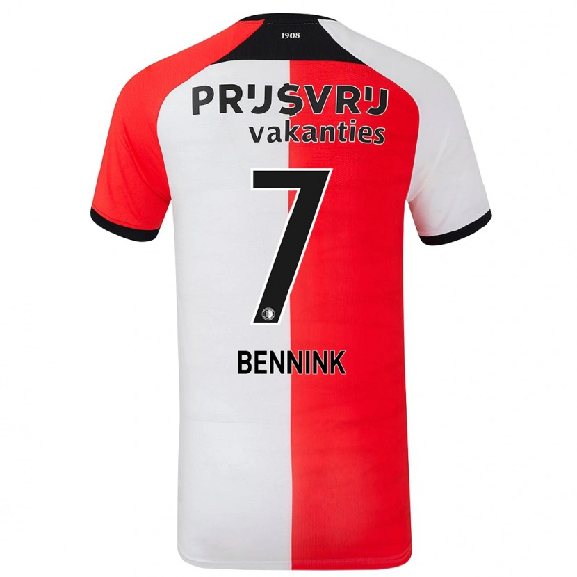 Danxen Men Maxime Bennink #7 Red White Home Jersey 2024/25 T-Shirt