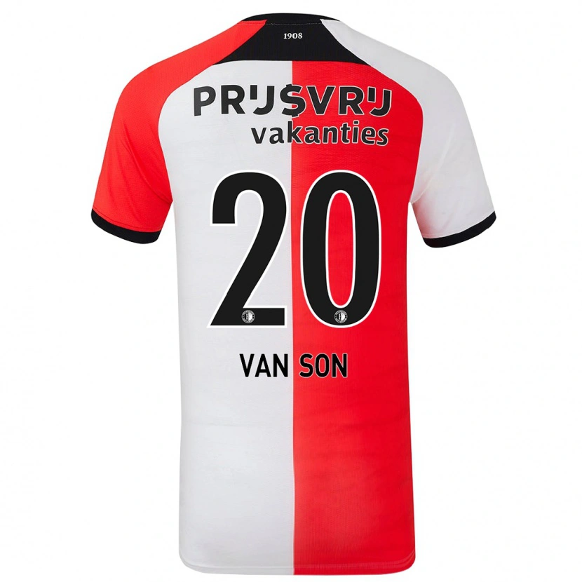 Danxen Men Anne Van Son #20 Red White Home Jersey 2024/25 T-Shirt