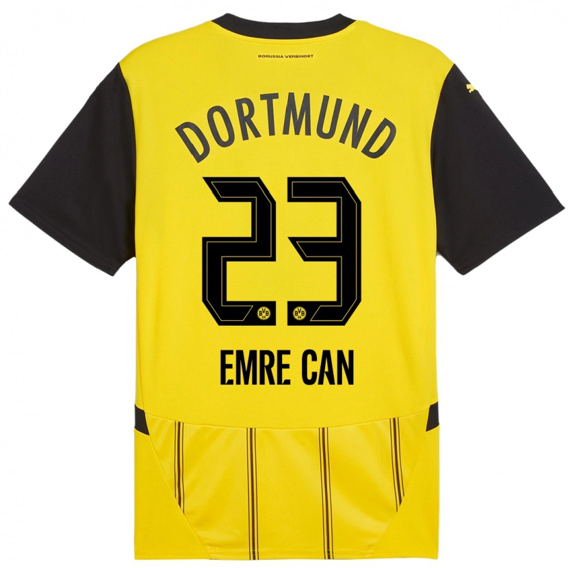 Danxen Men Emre Can #23 Yellow Black Home Jersey 2024/25 T-Shirt