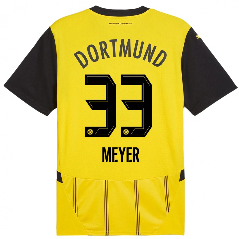 Danxen Men Alexander Meyer #33 Yellow Black Home Jersey 2024/25 T-Shirt