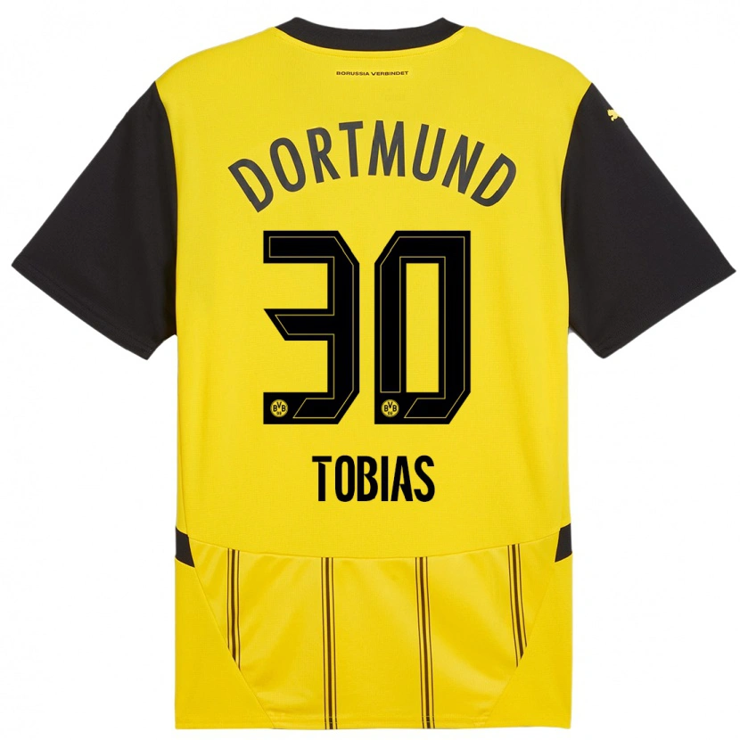 Danxen Men Vogt Tobias #30 Yellow Black Home Jersey 2024/25 T-Shirt